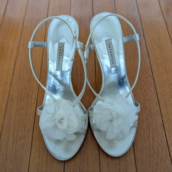 Caparros Shoes - Caparros Ivory Heels with Floral Detail